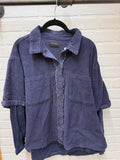 Corduroy Collar Button Down Jacket