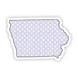 Iowa Polka Dot Sticker