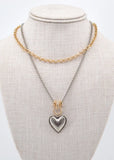 Rh And Gold With Rh Pendant Nk