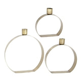 Round Open Metal Stem Vases