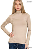 Premium Microfiber Mock Neck Top