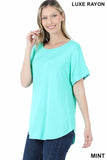 Short Sleeve Round Neck Top