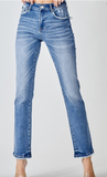 RISEN - Mid-Rise Straight Jeans