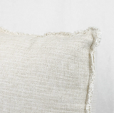 Square Beige Linen Mix Pillow