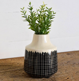 Urban Check Vase 6 Inch