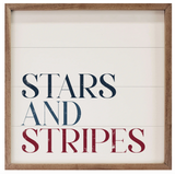 Stars and Stripes Words White