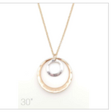 Two Layered Open Circle Chain Necklace