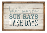 Boat Waves Sun Rays Lake Days Whitewash