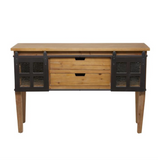 Wooden & Metal Console - LOCAL PICKUP ONLY!