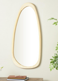 Wood Oval Wall Mirror