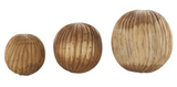 Teak Wood Carved Orbs