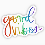 Good Vibes Rainbow Lettering