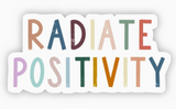 Radiate Positivity Multicolor Lettering Sticker |