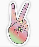 Peace Sign Multi Color Aesthetic Sticker