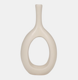 Ceramic Curved Open Cut Out Vase