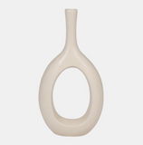 Ceramic Curved Open Cut Out Vase