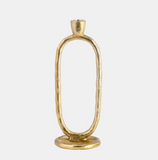 Metal Open Oval Taper Candle Holder