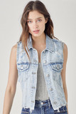 RISEN - Distressed Crop Vest