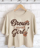 Brown Eyed Girl Graphic Long Crop Top