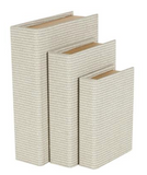 Cream Faux Leather Book Shaped Box