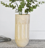 White Wood Vase