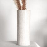 White Check Vase