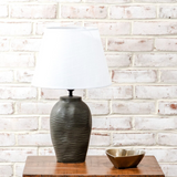 Matte Black/Green Lamp