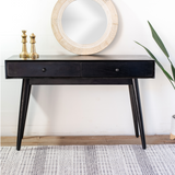 Black Wood Console Table