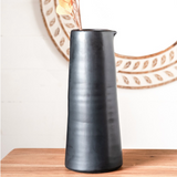 Smooth Black Ceramic Vase