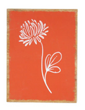 Wood Floral Red Sign