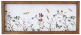 Horizontal Floral Print In Wood Frame W