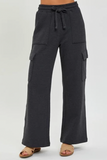 High Rise Side Cargo Pocket Wide Pants