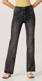 RISEN - High Rise Straight Side Slit Jeans