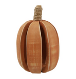 Small Orange Wood Rib Pumpkin