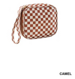 Checkered Cosmetic Makeup Travel Case