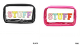 Stuff Letter Clear Cosmetic Bag