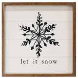 Let It Snow Snowflake White