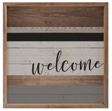 Brown Striped Welcome