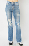 JUDY BLUE - High Waist Destroy Fray Hem Bootcut