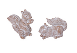 Resin White Wash Squirrel