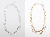 Double Layered Metal Chain Necklace