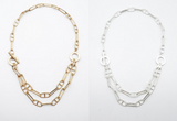 Double Layered Metal Chain Necklace