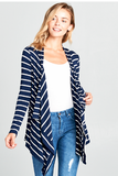 Striped Cascade Cardigan