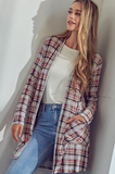 Plaid Long Cardigan