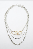 Multi Layered Metal Chain Necklace