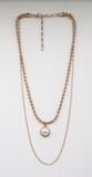 Double Layered Metal Necklace