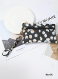 Daisy Printed Wristlet Wallet Bag