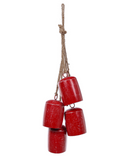 Metal Red 4-Bell Hang