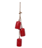 Metal Red 3-Bell Hang