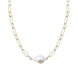 Baroque Pearl Chain Necklace